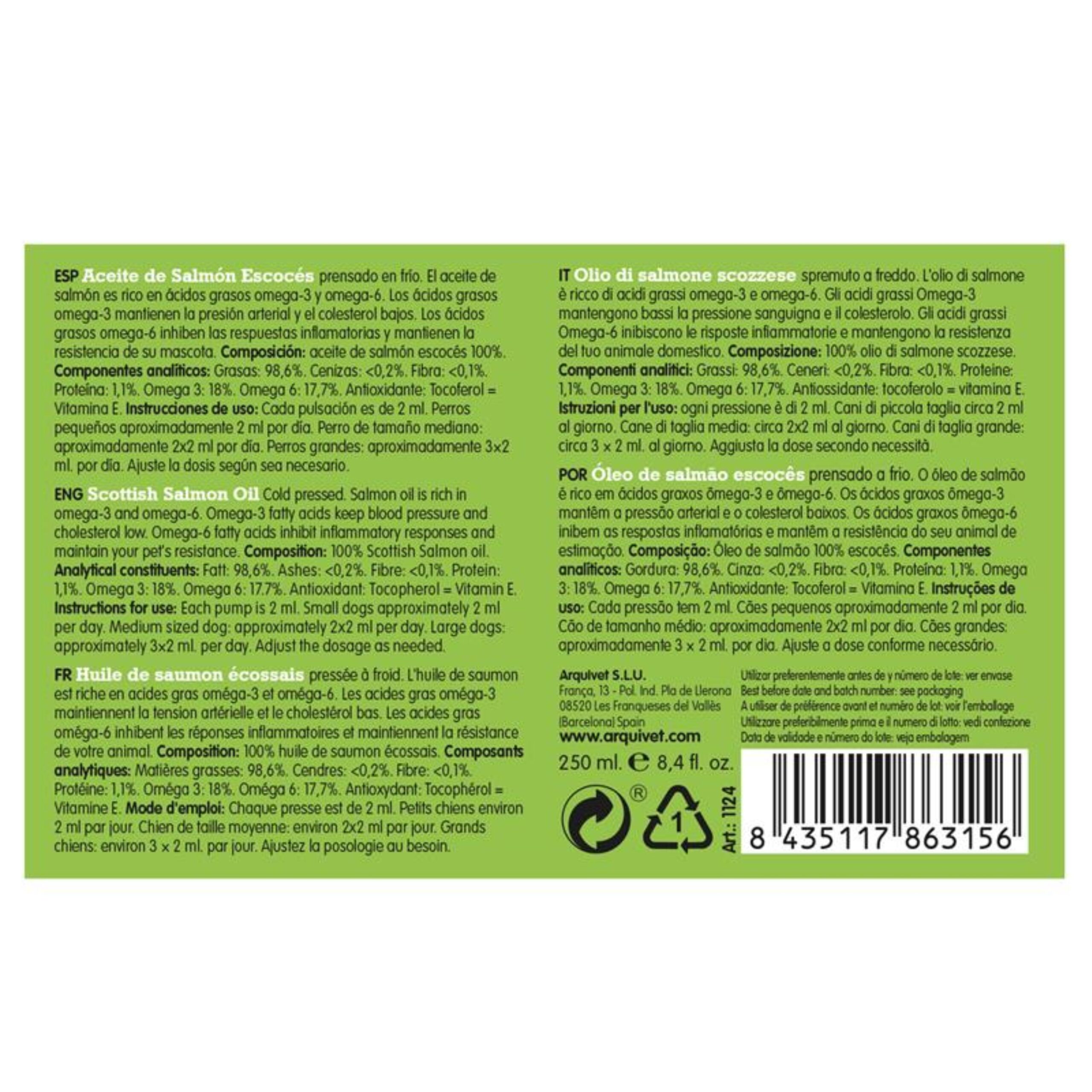 Aceite de Salmón 250ml · Suplemento Omega-3 Natural - Guaufy