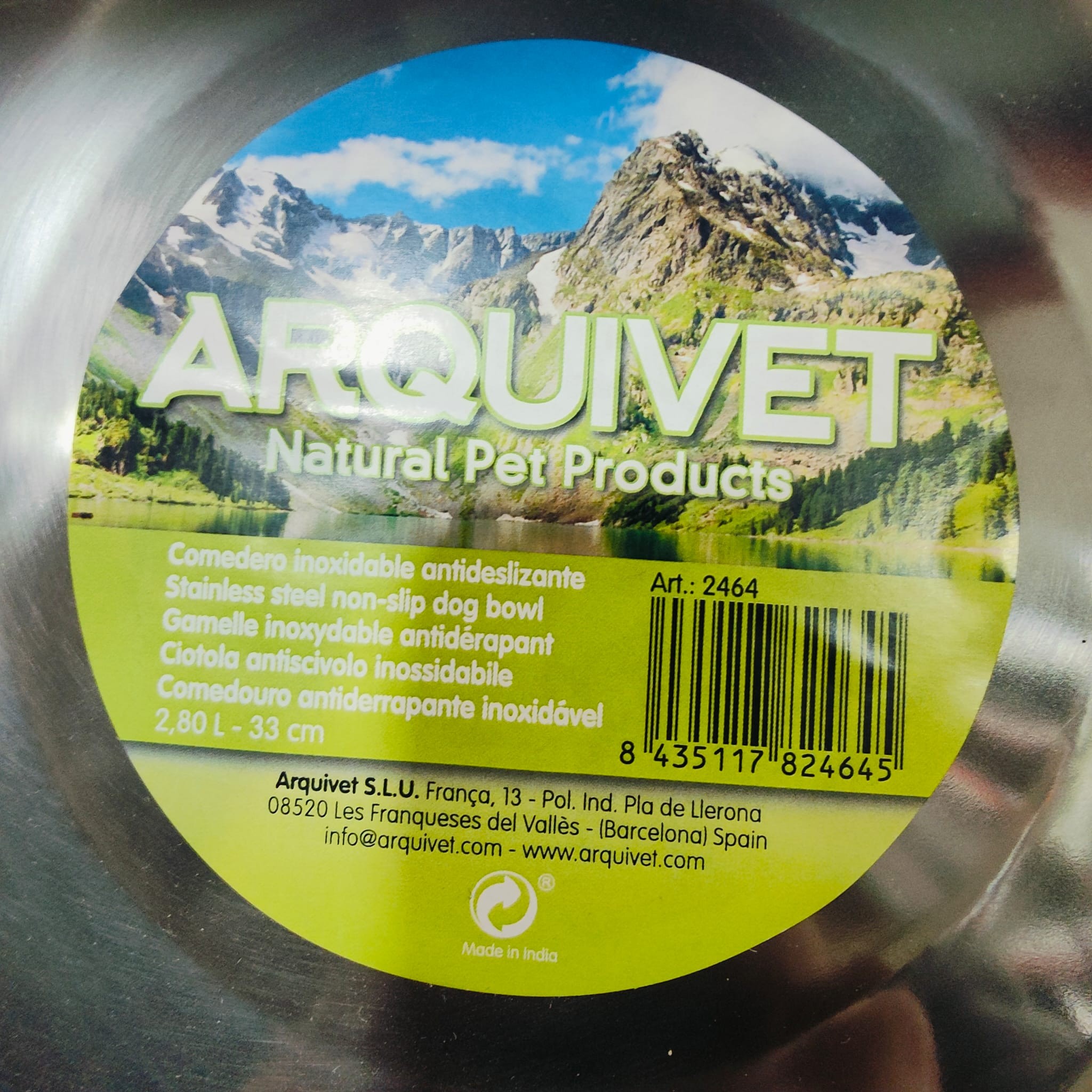Comedero Acero Inoxidable 29cm 1.8L · Antideslizante Gran Capacidad - Guaufy