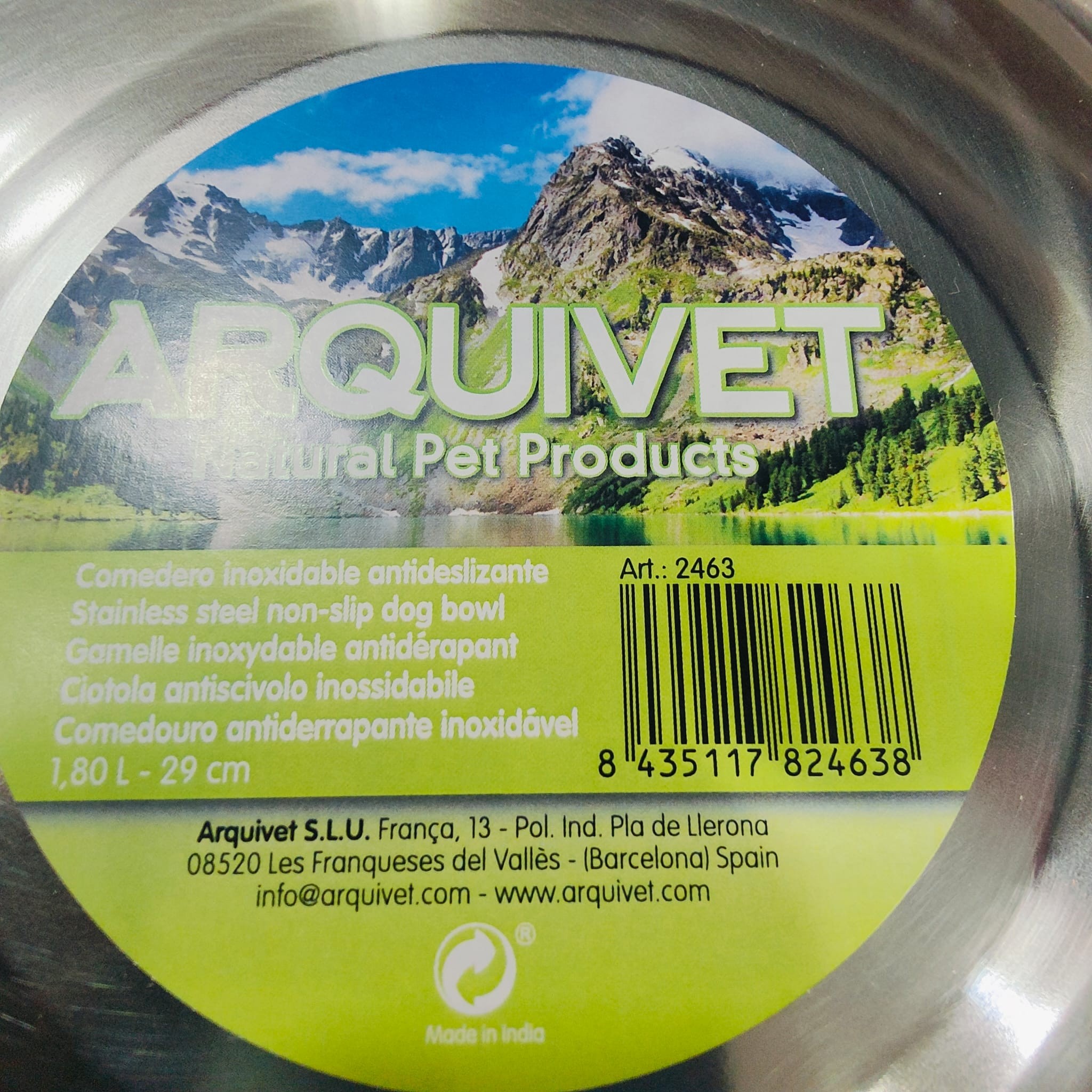 Comedero Acero Inoxidable 29cm 1.8L · Antideslizante Gran Capacidad - Guaufy