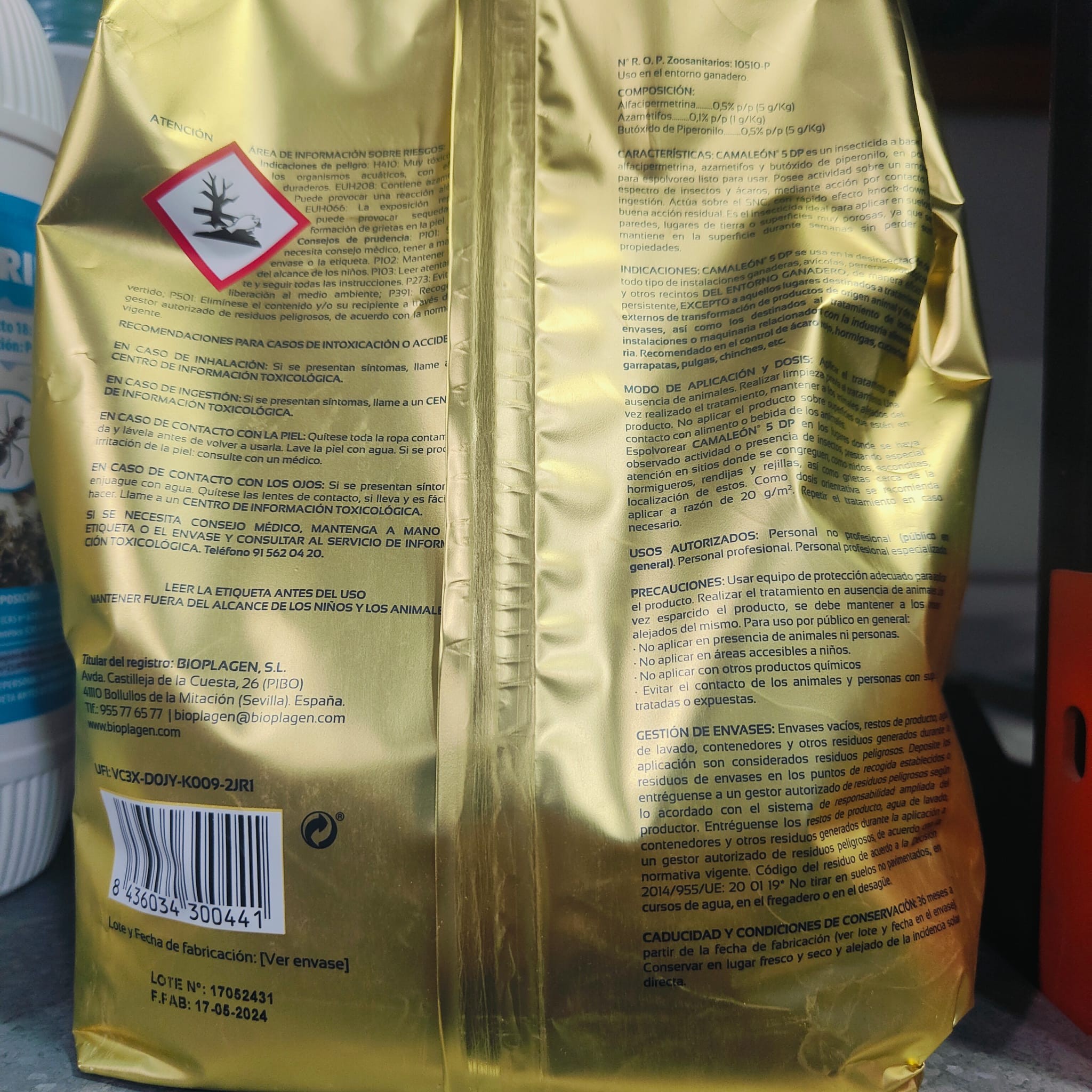 CAMALEON 5 DP INSECTICIDA 1 kg. - Imagen 3