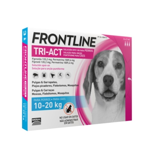 FRONTLINE TRI-ACT 2-5 KG. XS 3 PIPETAS