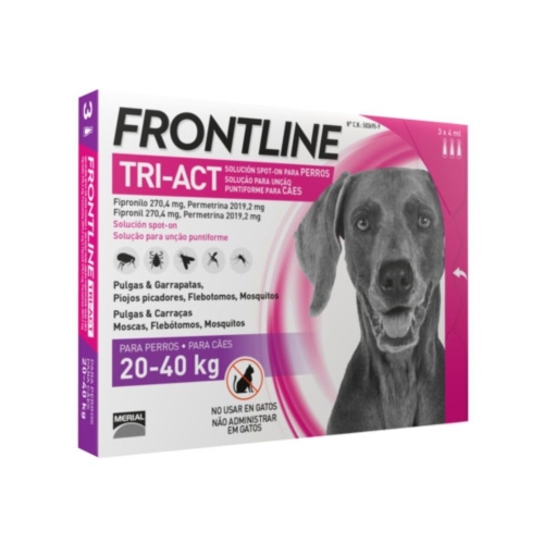 FRONTLINE TRI-ACT 2-5 KG. XS 3 PIPETAS - Imagen 2