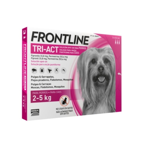 FRONTLINE TRI-ACT 2-5 KG. XS 3 PIPETAS - Imagen 3
