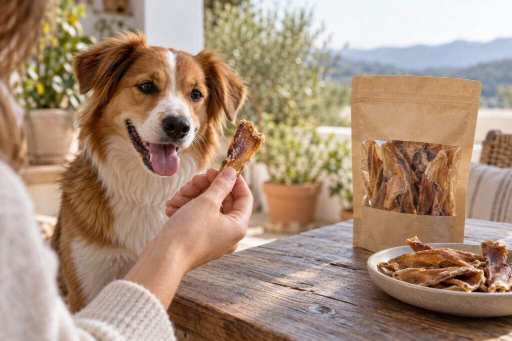 Snacks naturales para perros: cómo leer la etiqueta y acertar